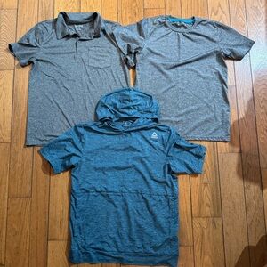 Cat & Jack, MAD, & Reebok Gray and Blue Kids Tee Set Size 16